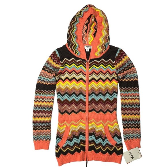 Missoni for Target Sweaters - Missoni for Target Girls L Colore Zig Zag Long Sleeve Hooded Zip-up Cardigan NWT